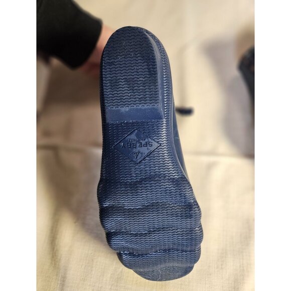 Sperry Womens Plaid Saltwater Duck Boots With Side Zipper & Rubber Sole Size 8 - Picture 3 of 8